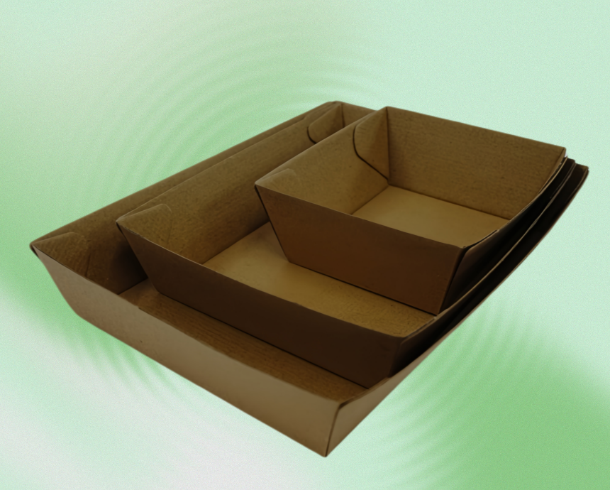 Corrugated F Flute Cardboard Paper Tray Boxes packaging detail