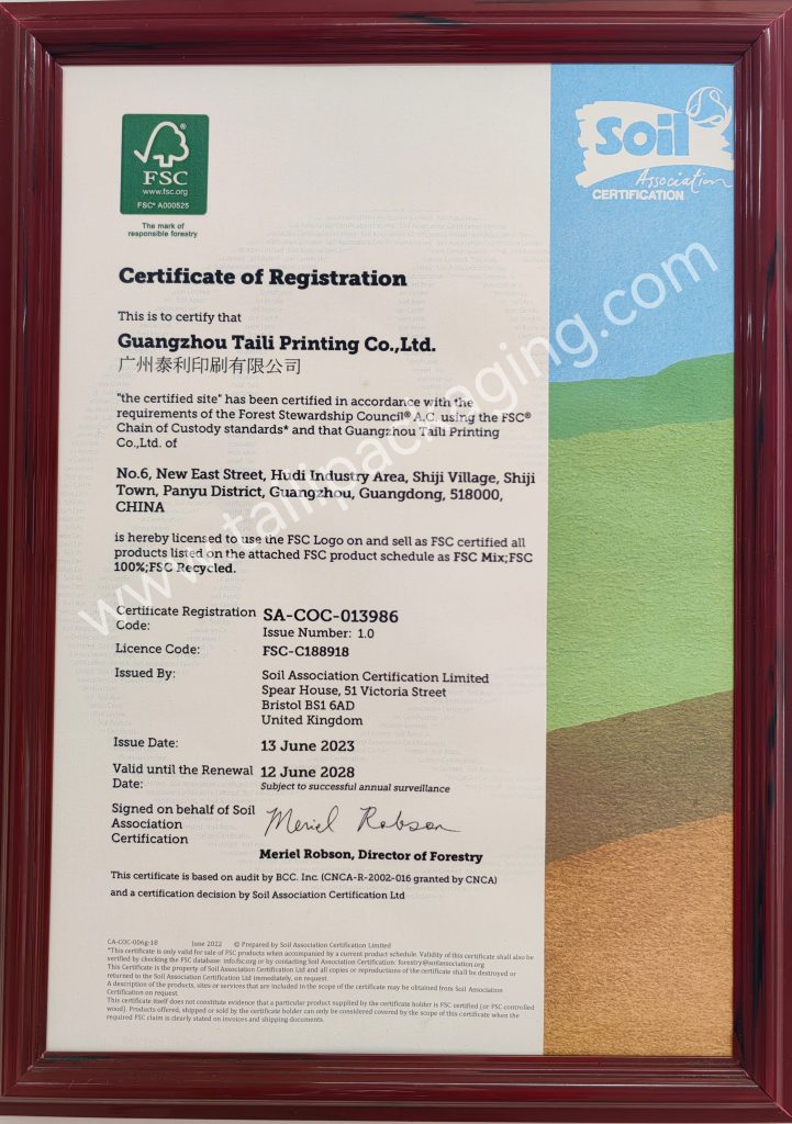 FSC record, company-provided record