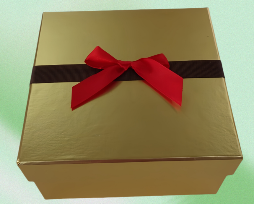 Gold Cardboard Gift Boxes packaging detail
