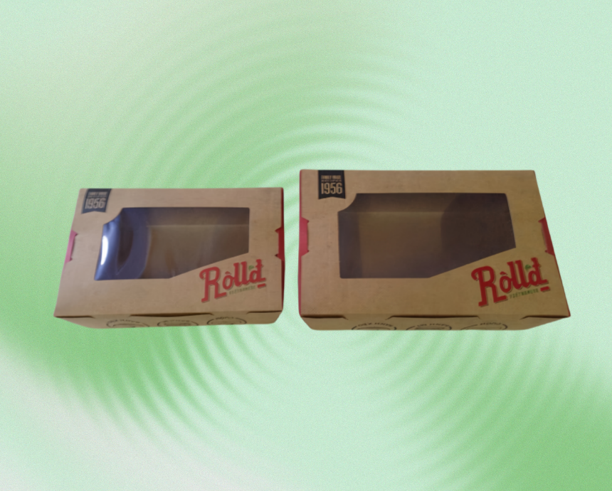 Salad Boxes with Window packaging detail