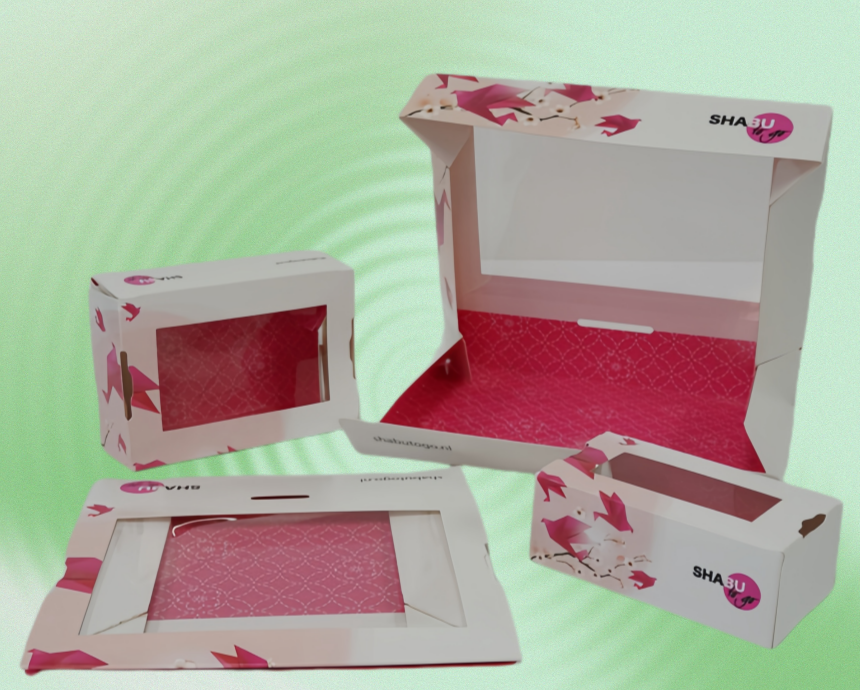 Sushi Paper Packaging Boxes with Window packaging detail
